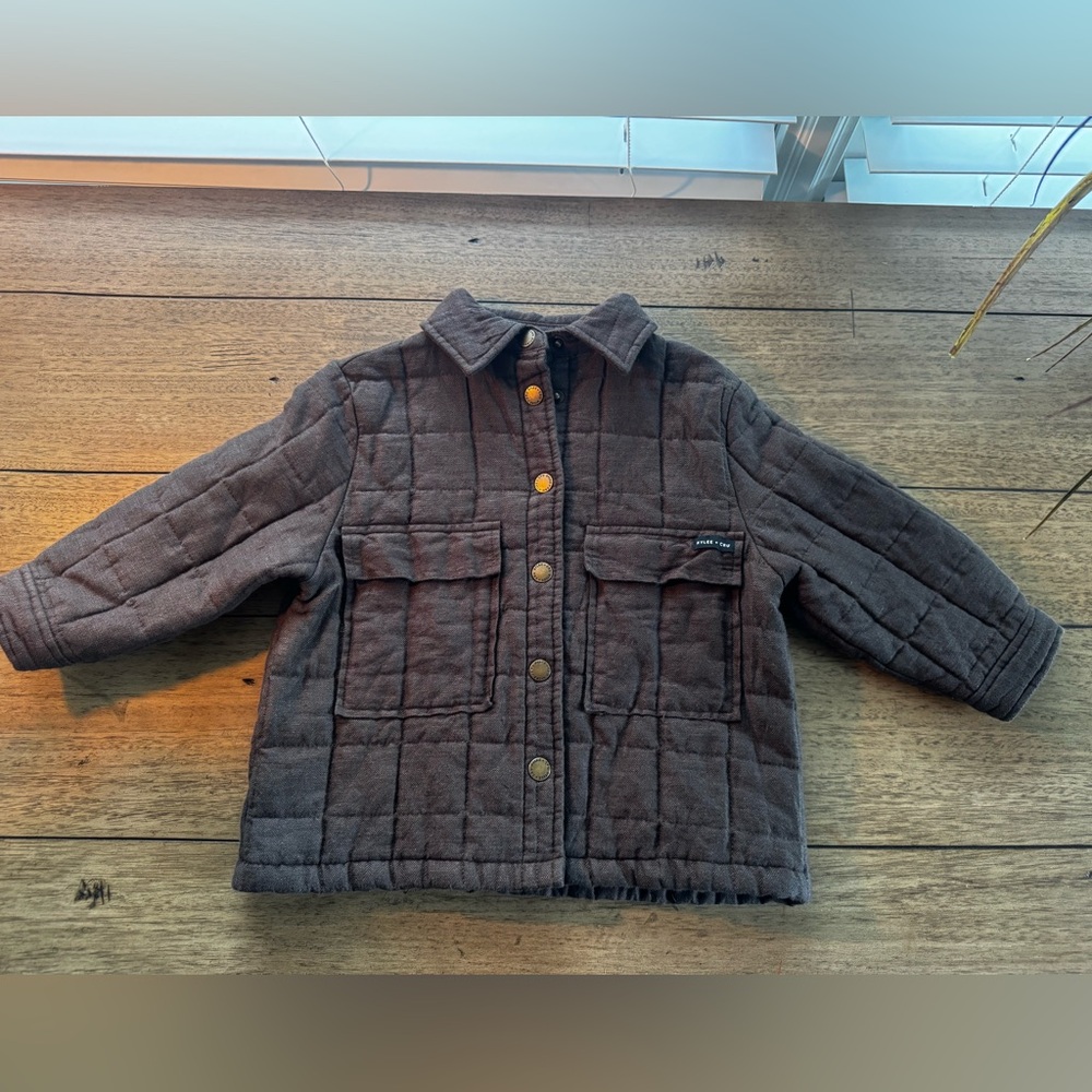 Rylee + Cru Kids Quilted Jacket - Dark Brown
